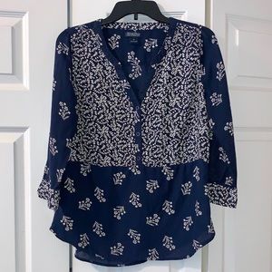 Lucky Brand 3/4 Sleeve Boho Blouse